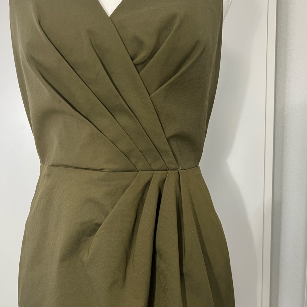 Adrianna Papell Olive Green Midi Dress - Picture 6 of 10
